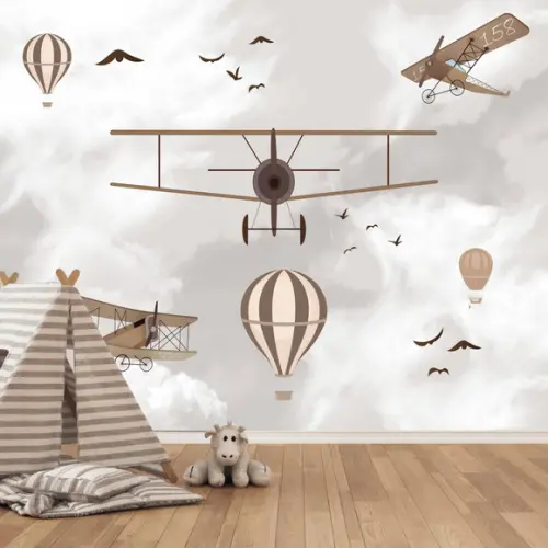 Papel de Parede Balão Aviador Baby m²