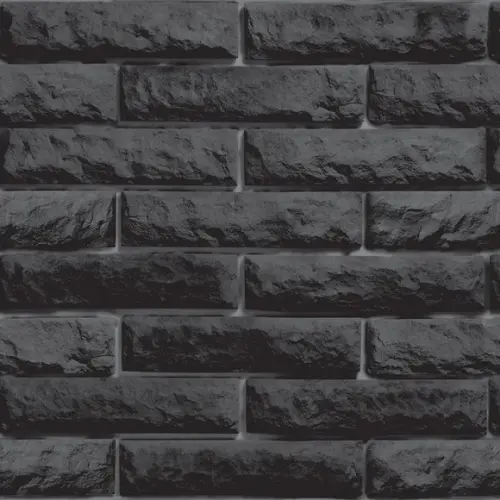 Papel de parede Tijolinho Preto Rustico