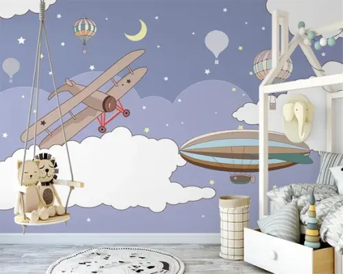 Papel de Parede Aviador nuvens Baby M²