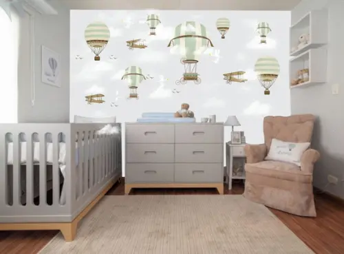 Papel de Parede Balão Aviador Grey m²