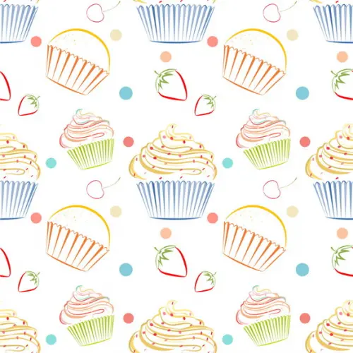 Papel de parede Cupcake 300x58cm