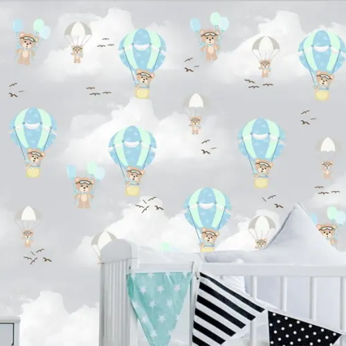 Papel de Parede Ursinho Baloeiro Baby M²