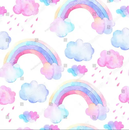 Papel de parede Nuvens Aquarela