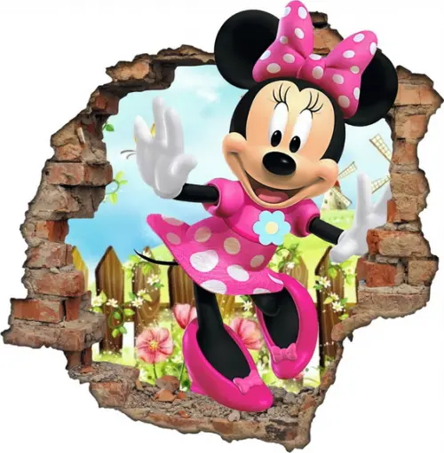 Adesivo decorativo Minnie Buraco 3D