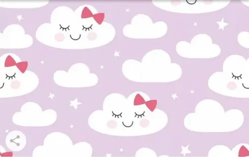 Papel de parede Nuvens Baby Lilas 3 metros