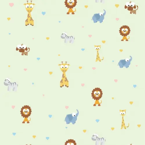 Papel de parede Zoo Safari 6 unidades 130x58