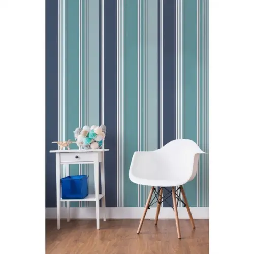 Papel de parede Listras Azul decor05
