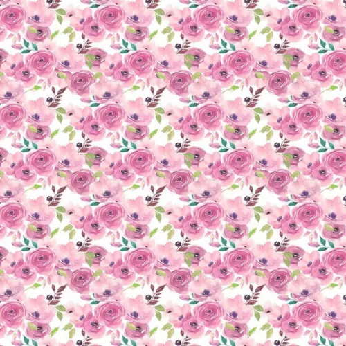Papel De Parede Floral Rosa