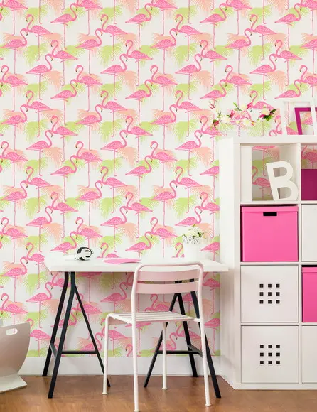Papel de Parede Flamingos Decor 02