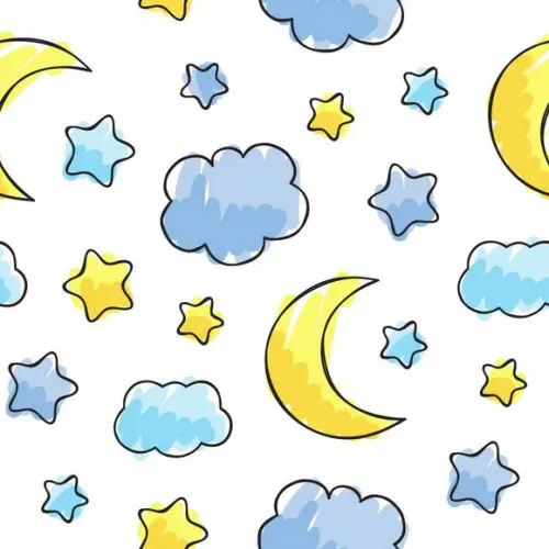 Papel de parede Nuvens Lua Decor 05