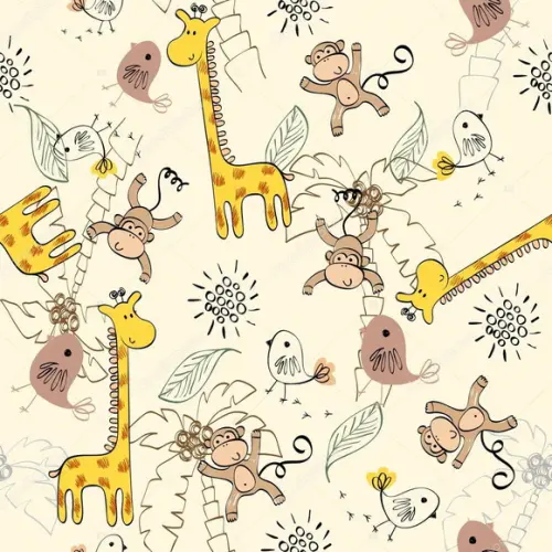 Papel de parede Zoo Safari decor 02
