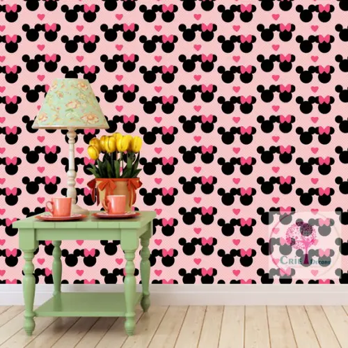Papel de parede Disney Mickey Minnie 09
