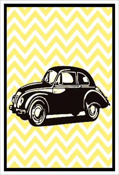 Poster Adesivo FUSCA VINTAGE