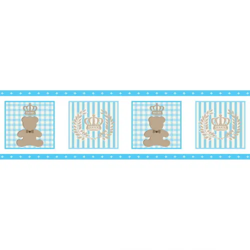 Faixa border Ursinho Azul 01