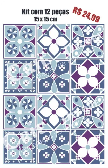 Adesivo Azulejo Decorativo - Lavavél