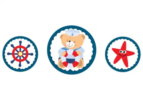Adesivo De Parede Urso Marinheiro