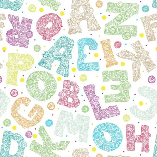 Papel de parede Letras Decor 01