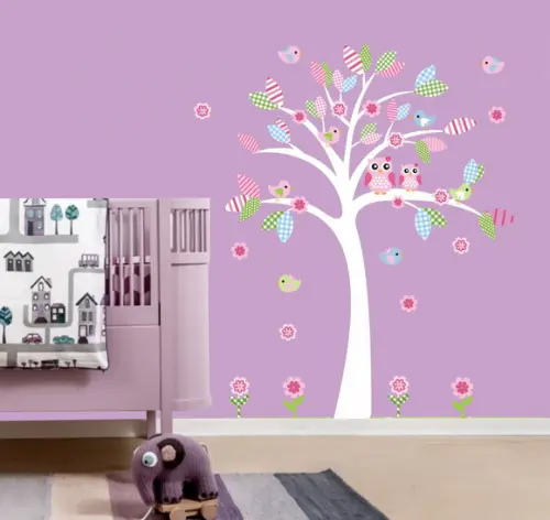 Adesivo Quarto Infantil Arvore Coruja