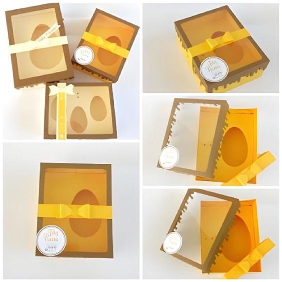 Arquivo de Corte Caixa para Ovos Chocolate de Colher