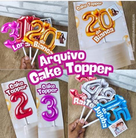 arquivo de corte cake topper