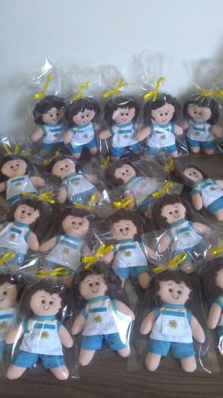 1 Kit 10 Bonecos com Uniforme para Escolas