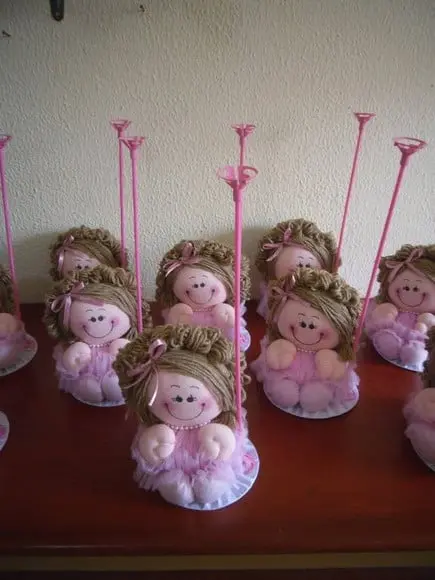 Bailarinhas 10 Bonecas de Pano Centros de Mesa