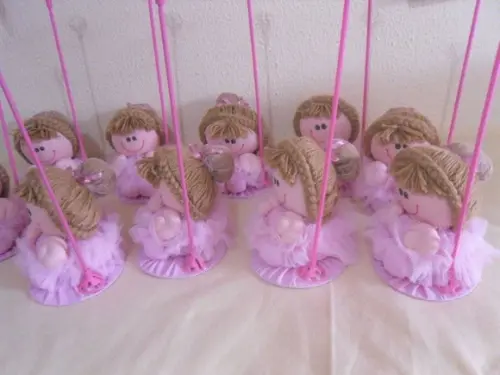 Boneca de Pano Bailarina 8 Centros de Mesa