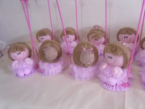 Boneca de Pano Bailarina Kit 20 Centros de Mesa