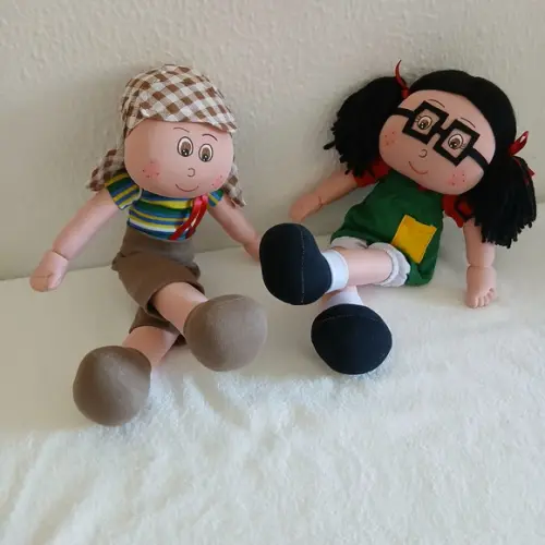 Chaves ou Chiquinha Bonecos de Pano