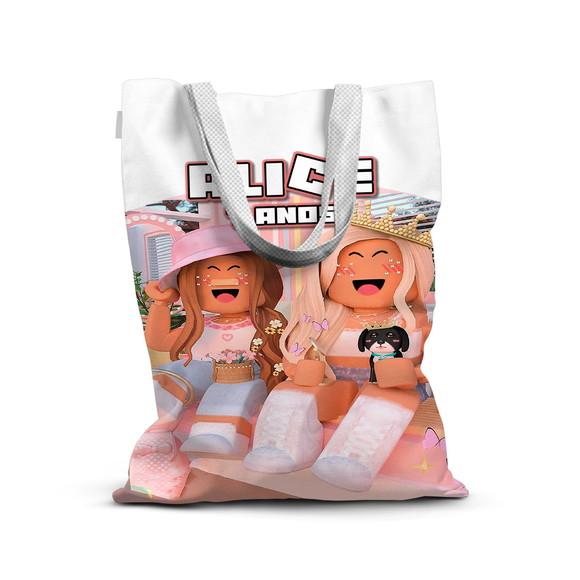 Sacolinha de Tecido para Festa Roblox Menina