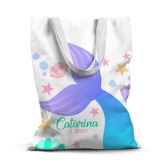 Sacolinha de Tecido para Festa Sereia