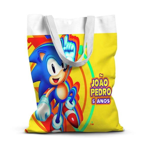 Sacolinha de Tecido para Festa Sonic