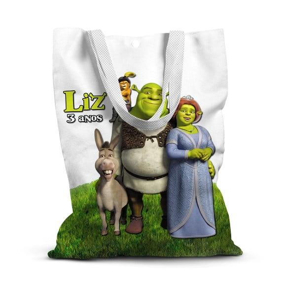 Sacolinha de Tecido para Festa Shrek