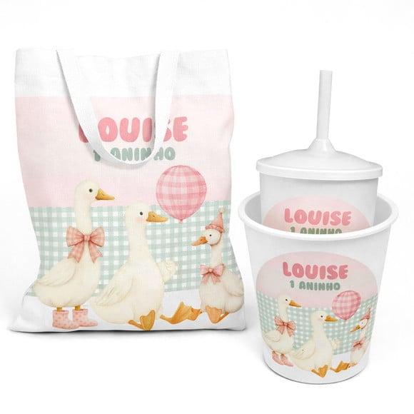 Kit Festa Sacolinha +copo +baldinho Patinhos ou Gansos