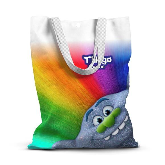 Sacolinha de Tecido para Festa Trolls 3