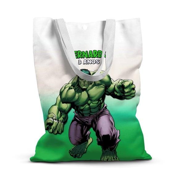 Sacolinha de Tecido para Festa Hulk