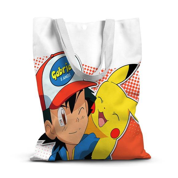 Sacolinha de Tecido para Festa Pikachu Pokemon 2