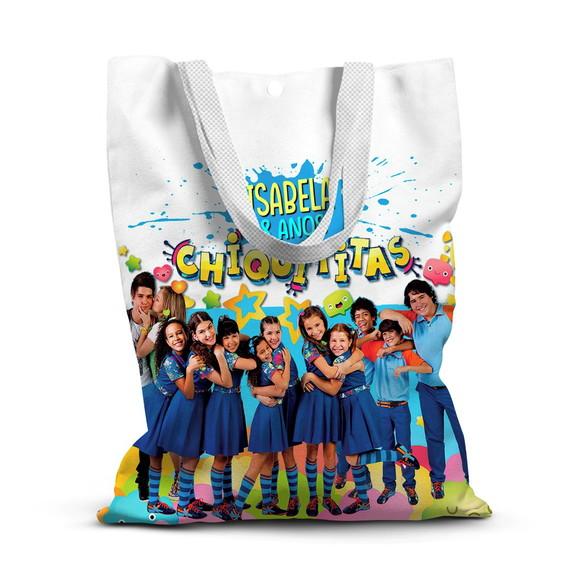 Sacolinha de Tecido para Festa Chiquititas