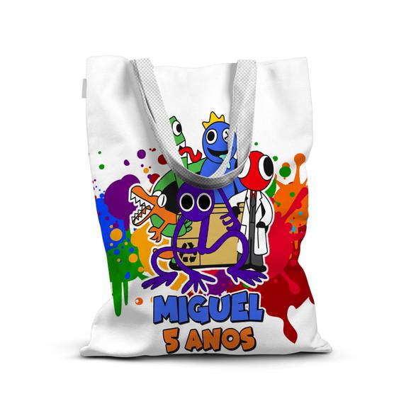 Sacolinha de Tecido para Festa Rainbow Friends