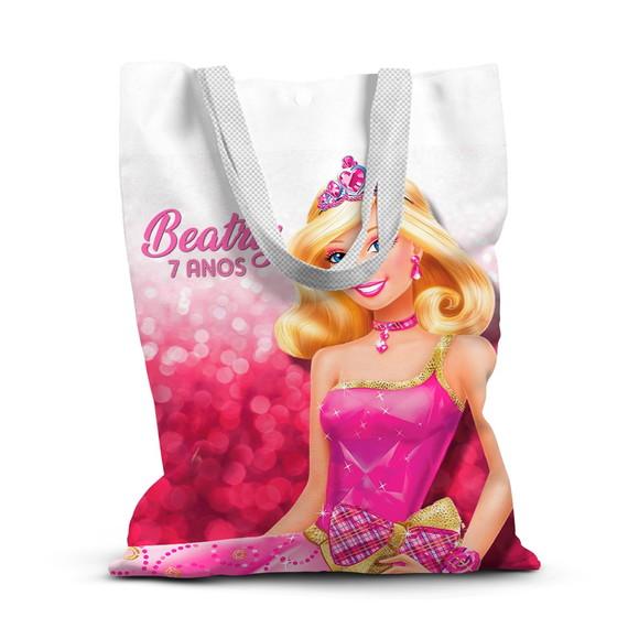 Sacolinha de Tecido para Festa Barbie