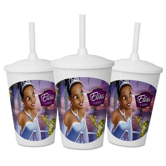 Copo Personalizado para Festa a Princesa Tiana e o Sapo