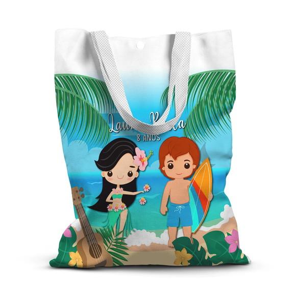 Sacolinha de Tecido para Festa Havaí Aloha
