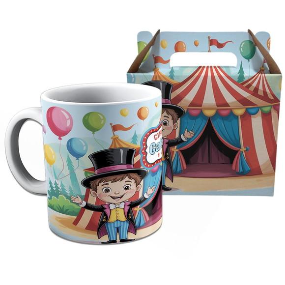 Kit Caneca na Caixinha para Festa Circo Menino