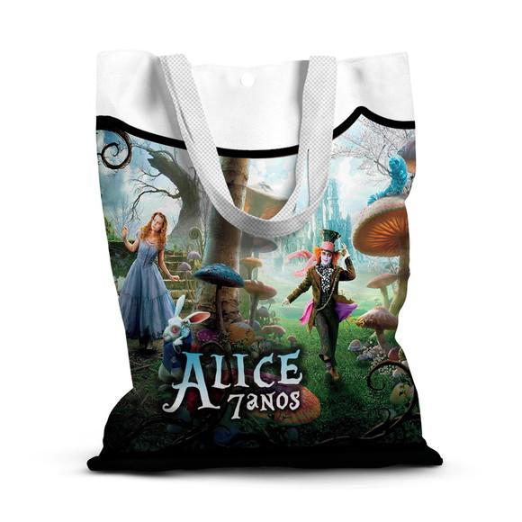 Sacolinha De Tecido Para Festa Alice No Pais Das Maravilhas