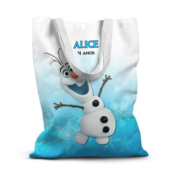 Sacolinha de Tecido para Festa Frozen Olaf