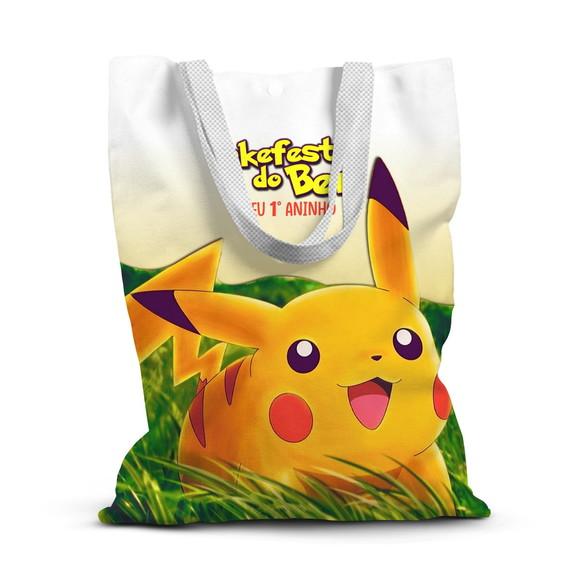 Sacolinha de Tecido para Festa Pikachu Pokemon 1