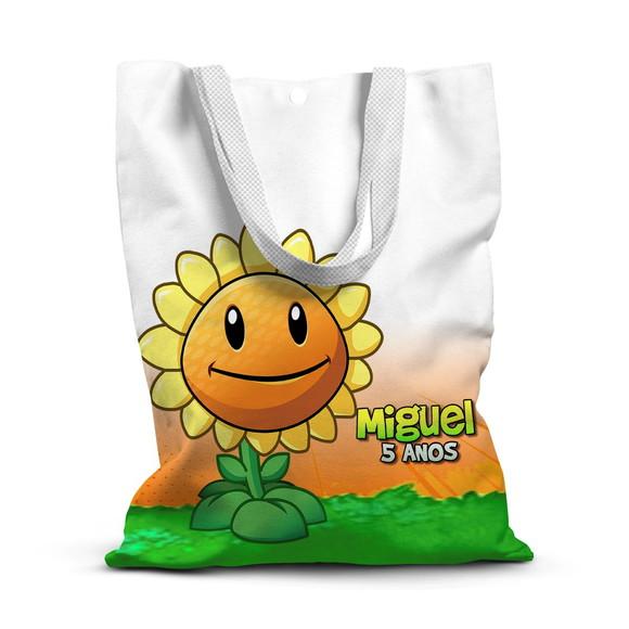 Sacolinha de Tecido para Festa Plantas Vs Zumbi 2