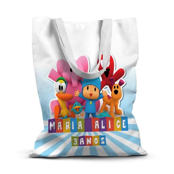 Sacolinha de Tecido para Festa Pocoyo