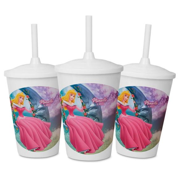 Copo Personalizado para Festa Bela Adormecida Aurora 3