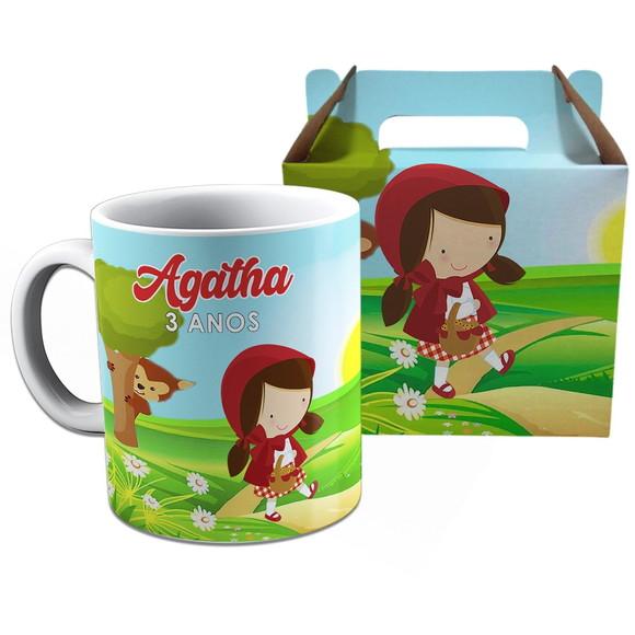 Kit Caneca na Caixinha para Festa Chapeuzinho Vermelho